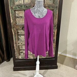 Lululemon Athletica Pink Long Sleeve Relaxed Blouse